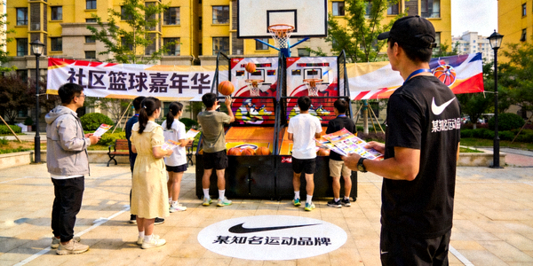 某知名运动品牌篮球赛事社区营销活动现场照片